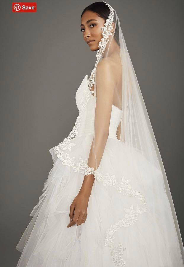 white by vera wang veil
