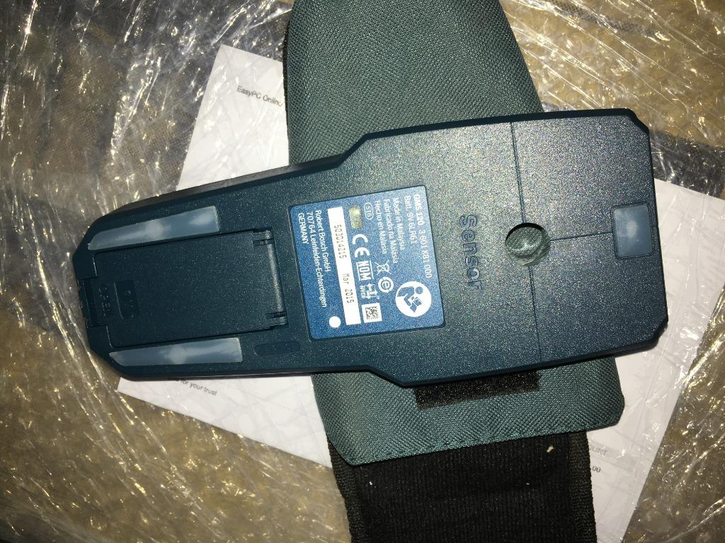 Bosch GMS 120 Professional Multi-Detector (Category: Construction Tools & Equipment) located in Davao. Submitted by alex_lorana (Listing ID 1008999880, Image 3). Description: Bosch GMS 120 Professional Multi-Detector 100% working fine battery not included slightly used SPECIFICATIONS: - Detectable materials: Ferrous metals, non-ferrous metals, wooden studs, live cables - Max. detection depth: 120 mm - Detection depth, steel, max.: 120 mm - Detect