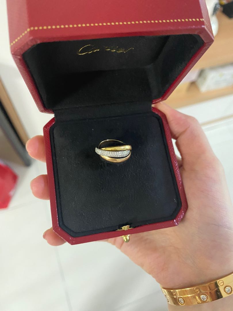 Cartier trinity diamond ring, Luxury 