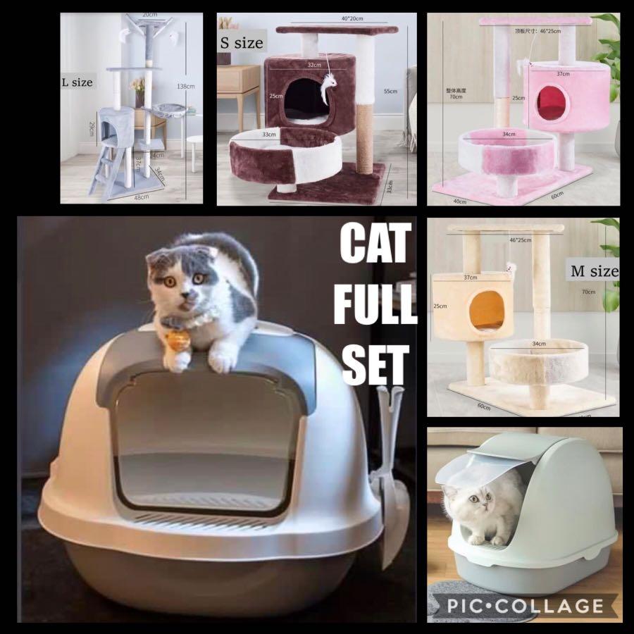 Instock Cat Litter Box Covered Cat Condo Cat Tree Cat