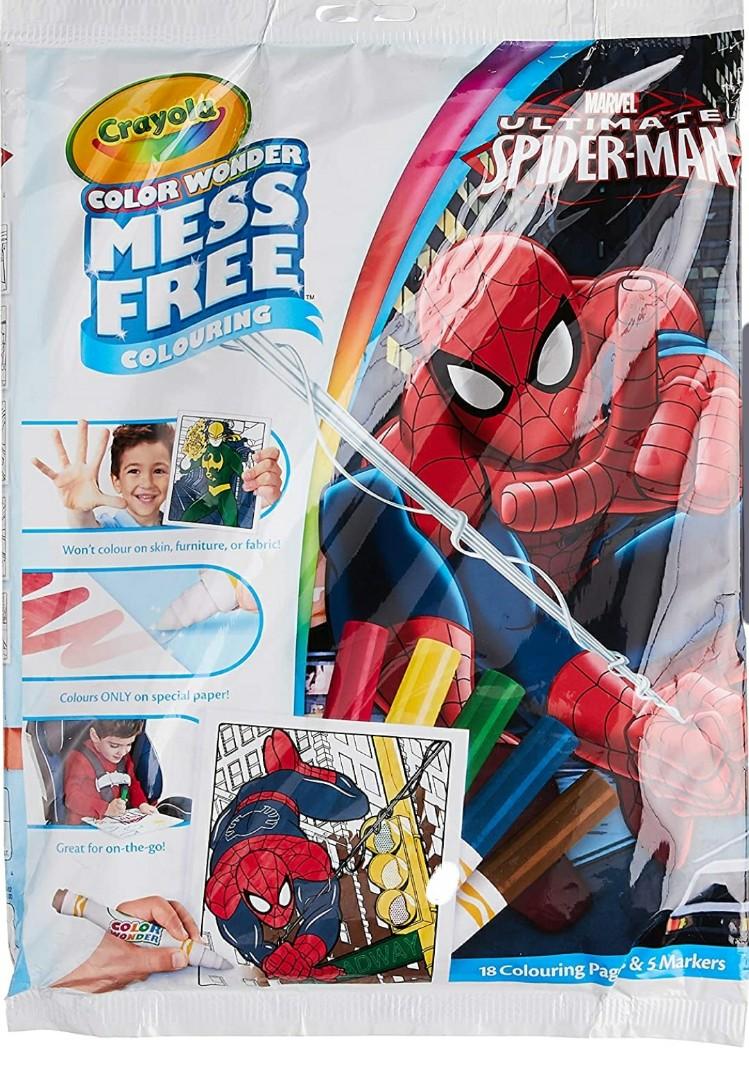 Crayola Spiderman Color Wonder Mess Free Coloring Set, Toys &Amp; Games
