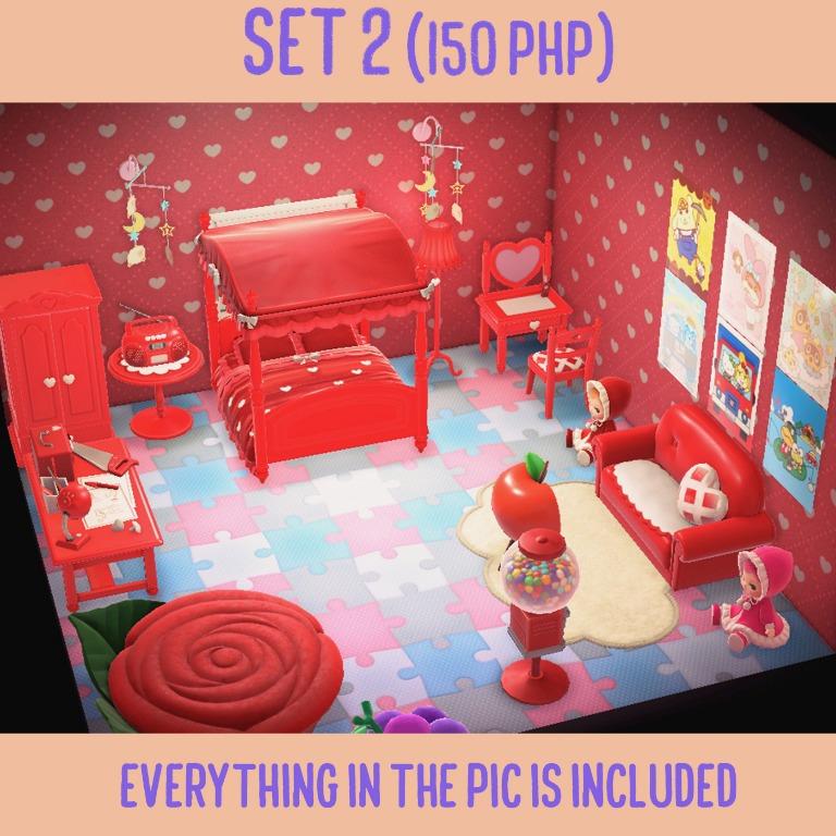 Cute Sanrio Bedroom set Animal Crossing, Video Gaming, Video Games