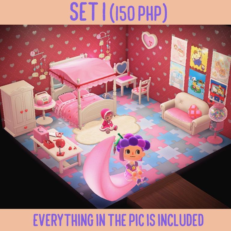 Cute Sanrio Bedroom set Animal Crossing, Video Gaming, Video Games