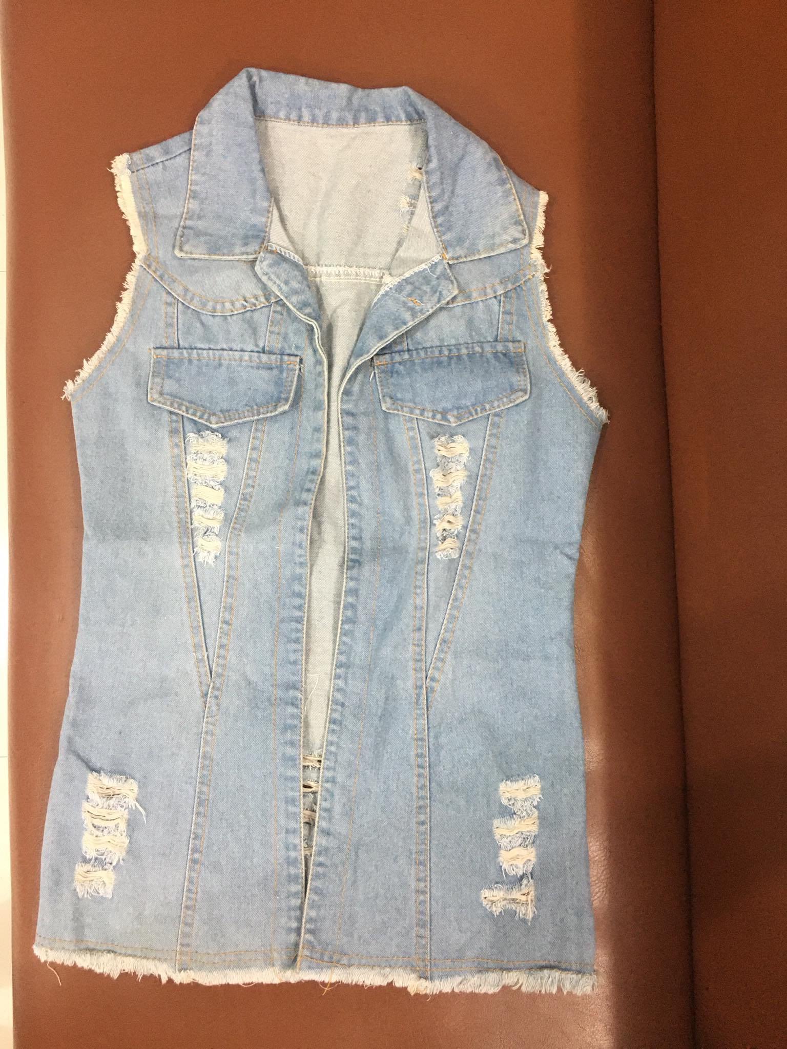 Denim Half Jacket Women s Fashion Tops Others Tops on Carousell