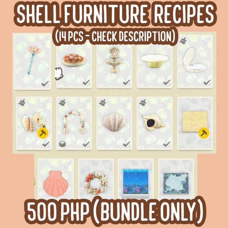 DIY Recipes - Animal Crossing (Shell DIY, Ironwood DIY, Bamboo DIY