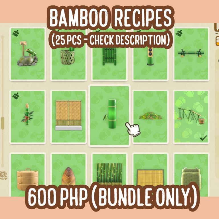 DIY Recipes Animal Crossing (Shell DIY, Ironwood DIY, Bamboo DIY
