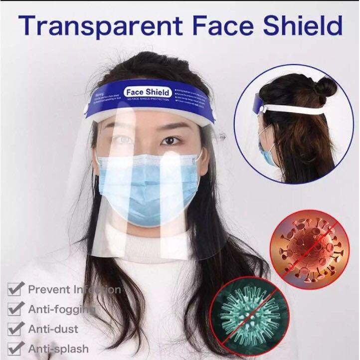 Face Shield Transparan Transparent Bening Plastik Mika Tebal