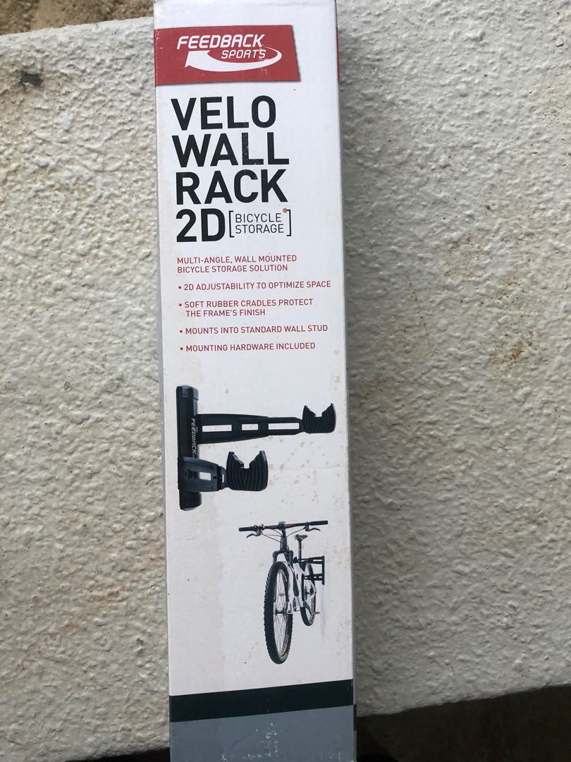 Feedback Sports Velo Wall 2D Bike Storage Display Rack (Black), Sports