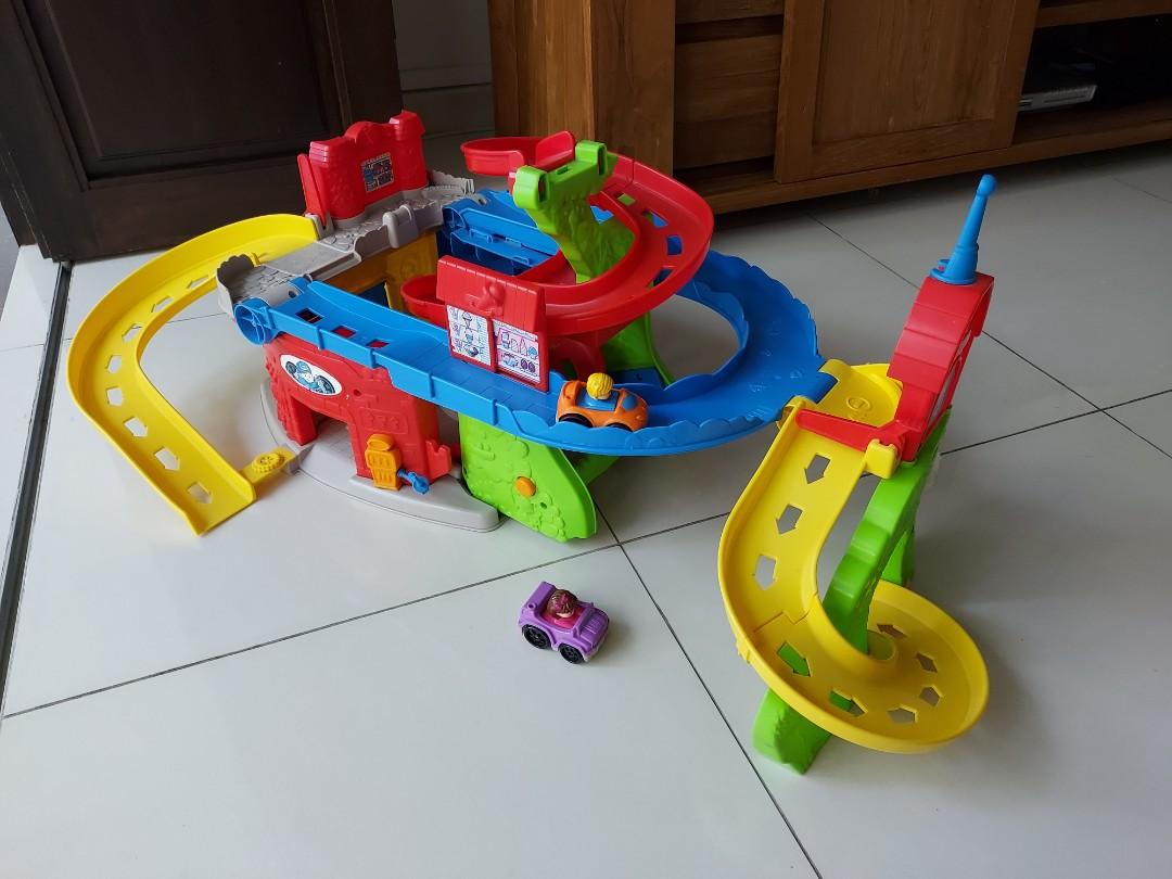 fisher price sit and stand car track