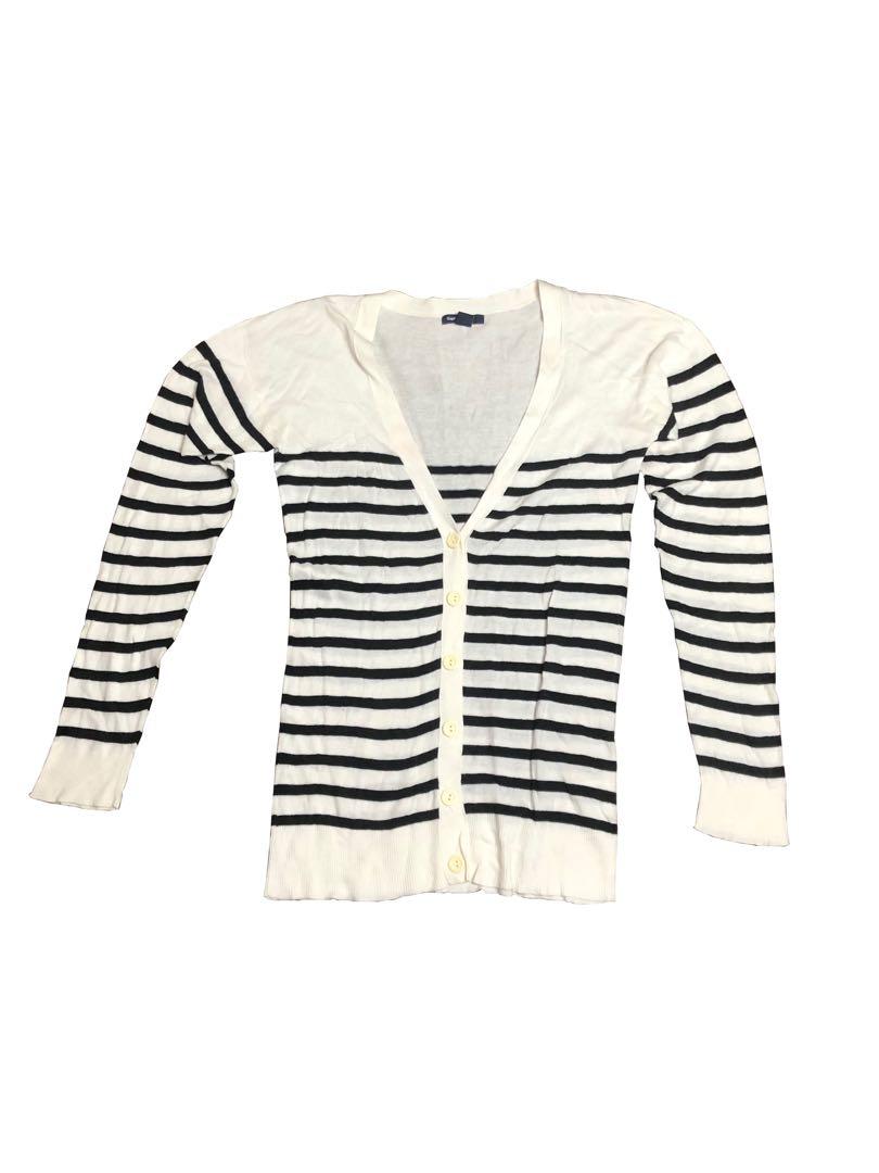 gap striped cardigan