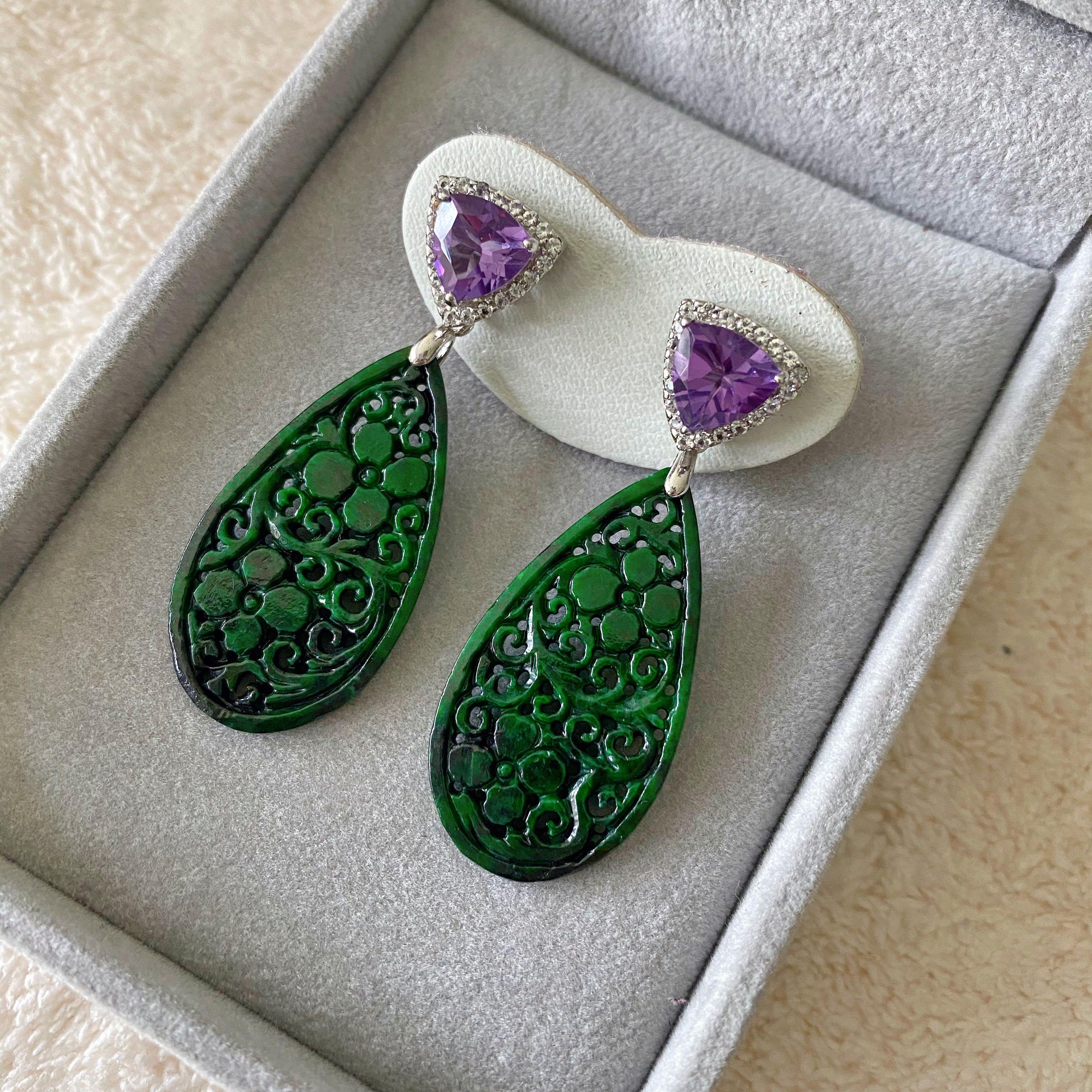 Genuine cheap jade earrings