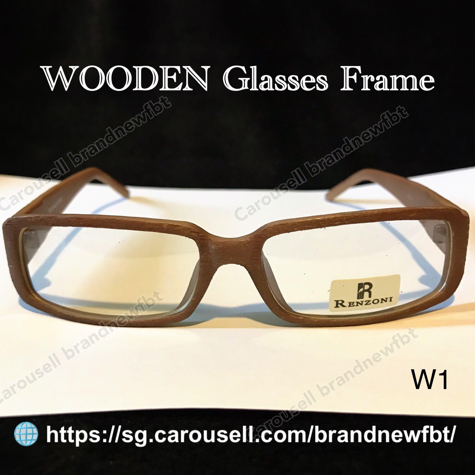 Glasses Vintage Classic Full Frame Wood Grain Unisex Glasses Frame
