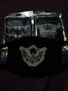 Glow in the Dark Black Facemask