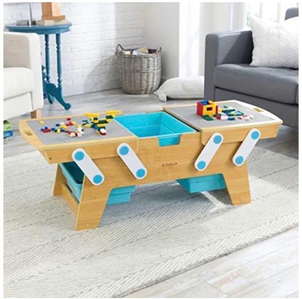(HOT) KidKraft Building Bricks Play N Store Table, Toys ...