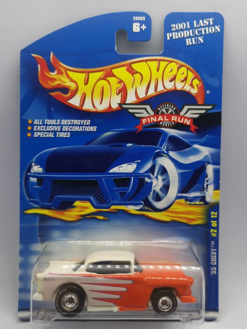 Limited Edition Hotwheel Toy Cars 55 Chevy w/ Real Rider Tires Mint in Box 