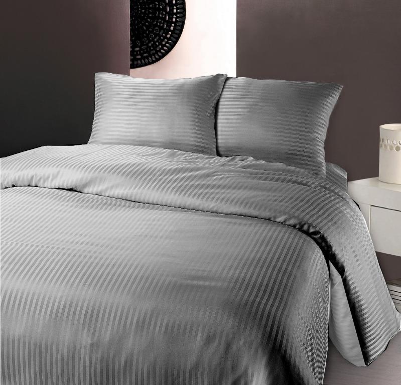 Hotel Look Queen Bed Grey Fitted Bedsheet 2 Pillowcase Set Furniture Beds Mattresses On Carousell