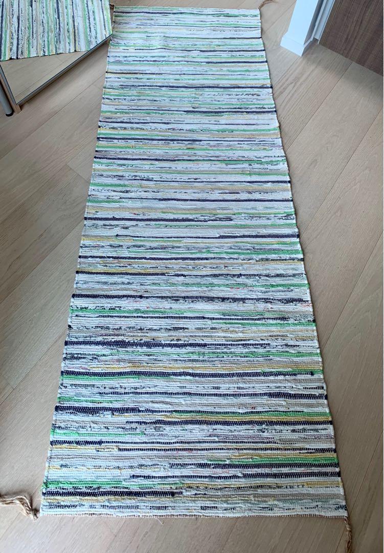 Ikea Kattrup Rug Runner Flatwoven Handmade 100 Wool Gray 2 6 X 8 2 New For Sale Online