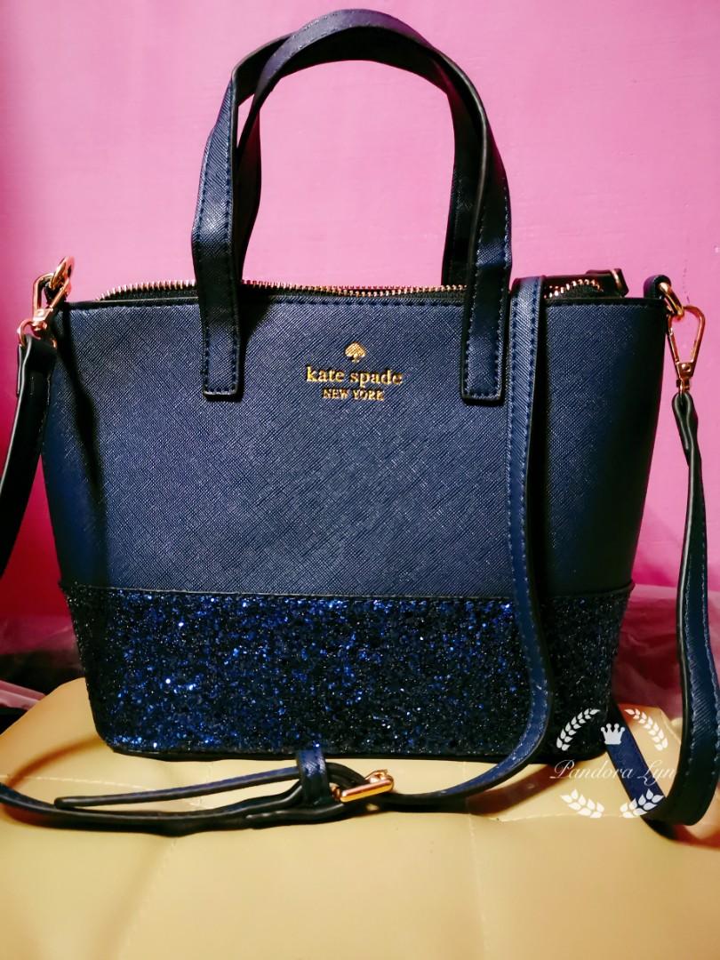 Kate spade online blue sparkle purse