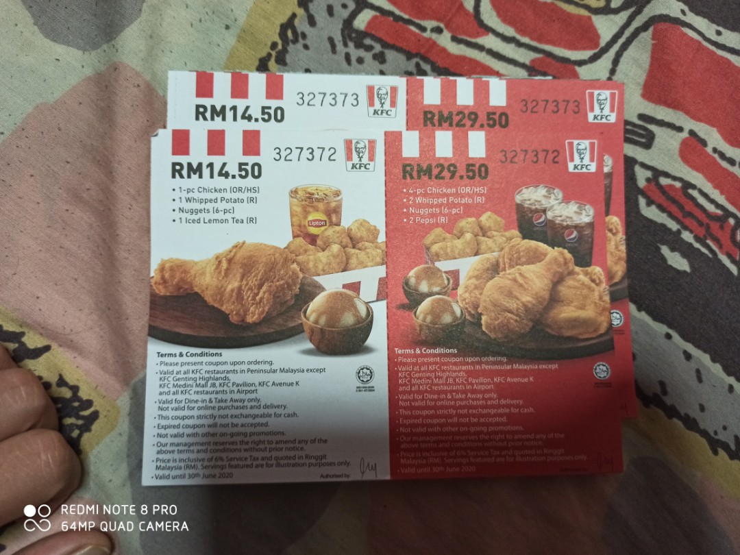 Kfc Voucher Tickets Vouchers Gift Cards Vouchers On Carousell