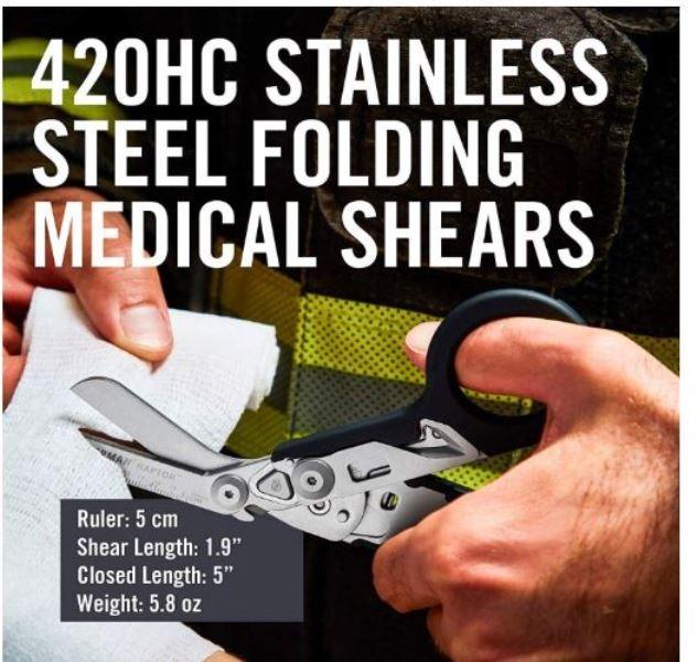 Leatherman Raptor Emergency Response Shears Strap Ring Cutter Ruler