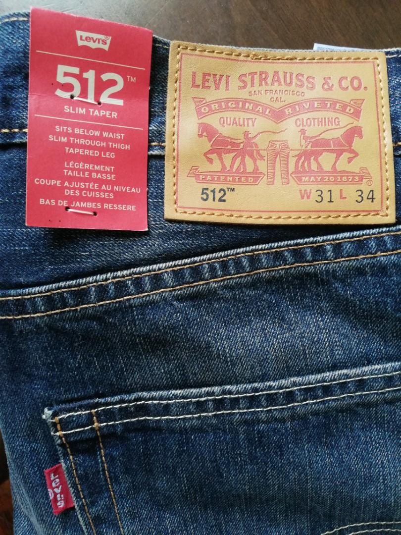 Levi's 512 Slim Taper, Men's Fashion, Bottoms, Jeans on Carousell