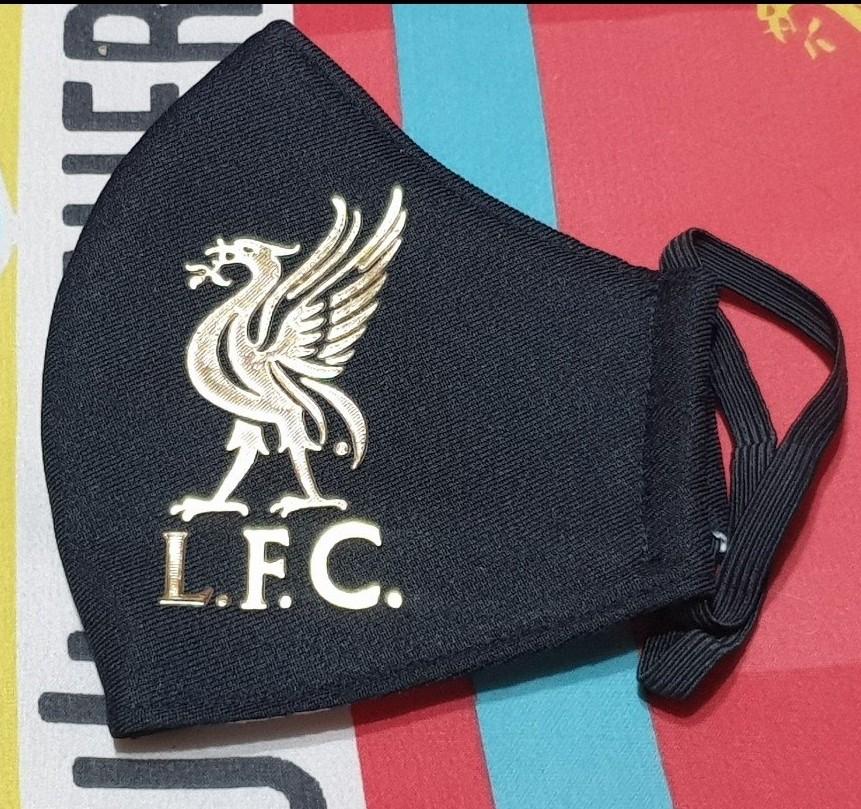 Liverpool Black Mask With Golden Liverbird Sports Sports Apparel On Carousell
