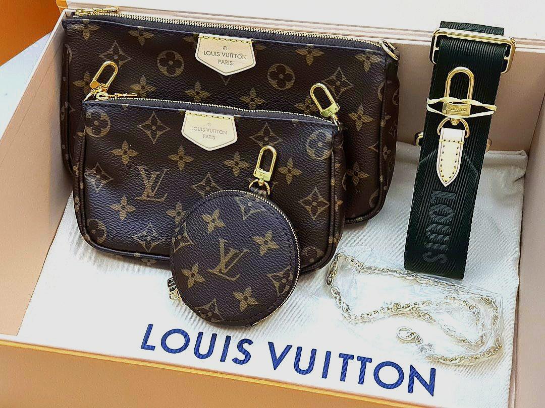 Louis Vuitton Monogram Multi Pochette Accessoires Coin Purse M44840 Rose  Clair