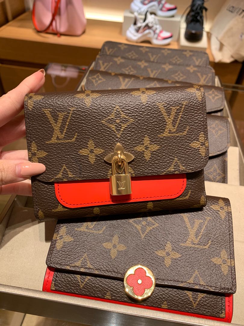 Louis Vuitton, Bags, Louis Vuitton Flower Compact Wallet Red