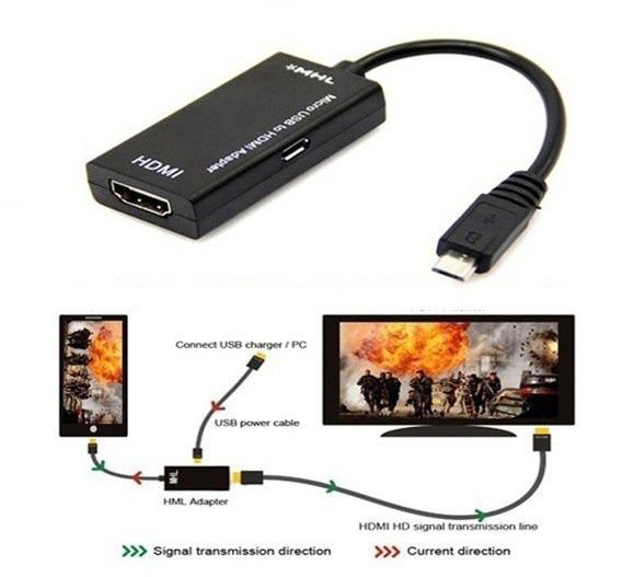 micro usb android to hdmi monitor or tv adapter mhl