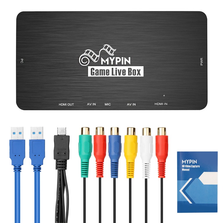 MYPIN 4K Game Capture Karte - 60fps HDR Aufnahme Für PS4, Xbox, PC