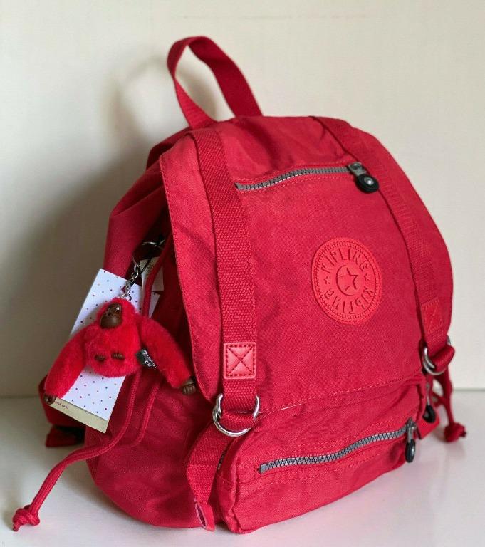 kipling joetsu cayenne red backpack