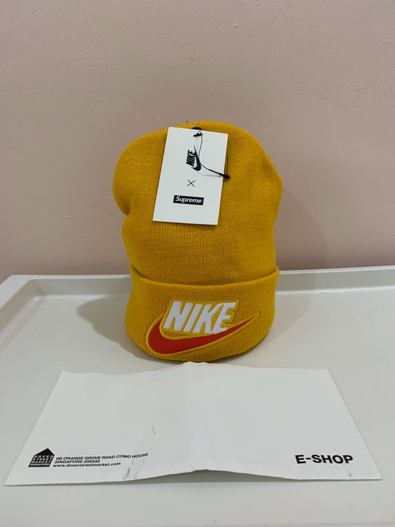 Supreme mustard beanie best sale