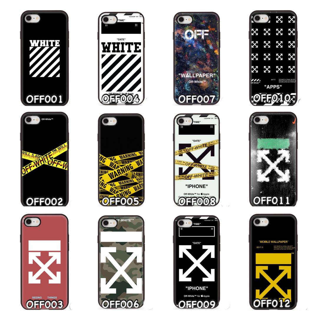 Off White Casing Cover Iphone Samsung Huawei Oppo Vivo Mobile