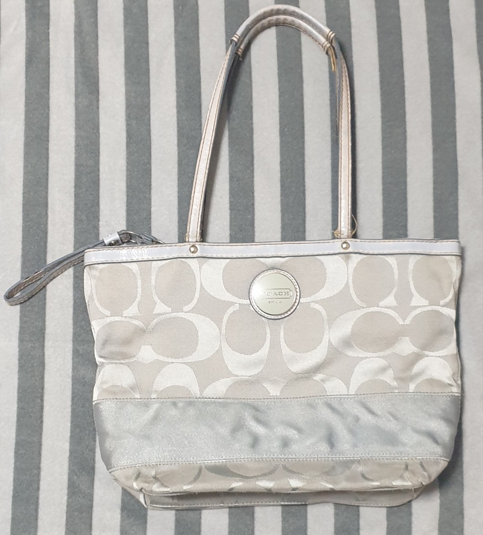 Original Coach Gray Tote Bag Women s Fashion Bags Wallets