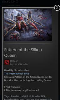 Pattern of the silken queen ti8 cache Dota