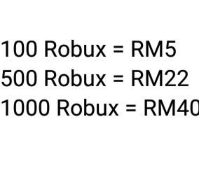 Robux Murah Rm5 100 Everything Else Others On Carousell - account 1000 robux
