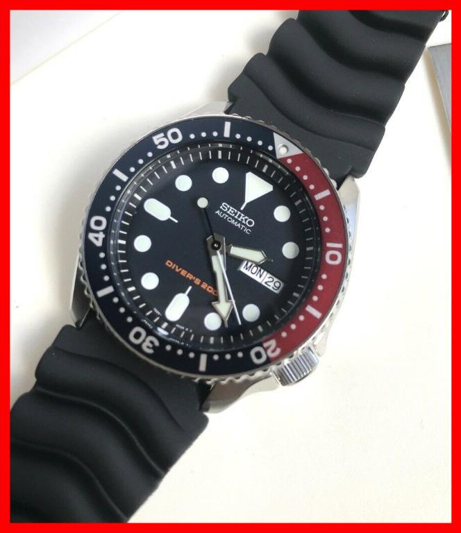 Seiko divers automatic hot sale 200m rubber strap