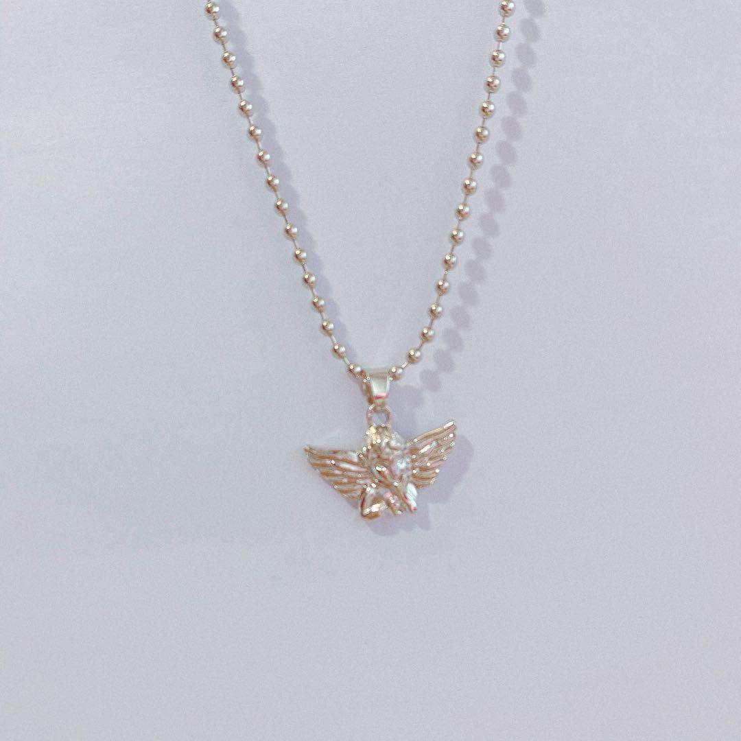 silver angel cherub necklace Women s Fashion Jewelry