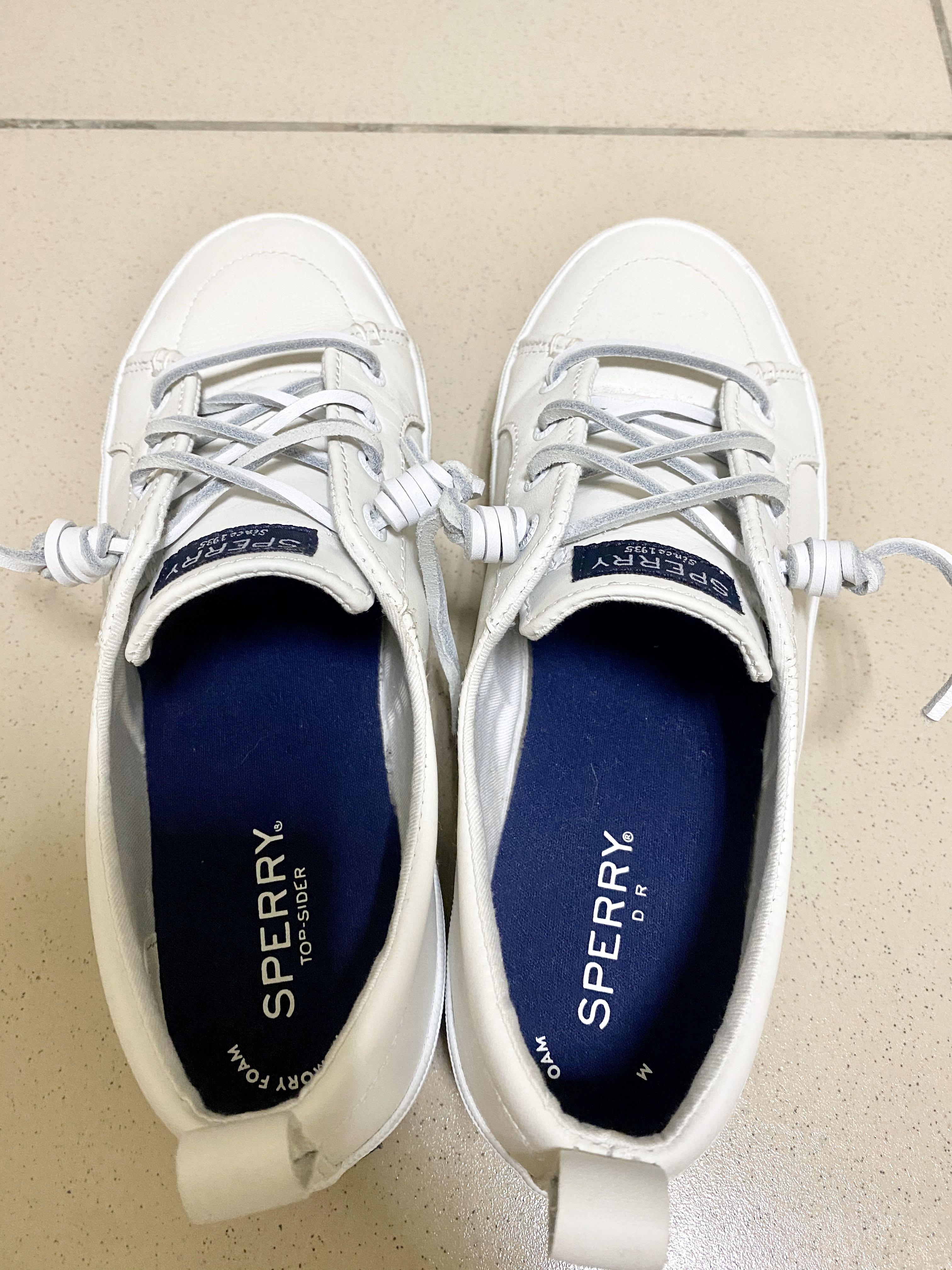 Sperry 厚底增高小白鞋 她的時尚 鞋子在旋轉拍賣