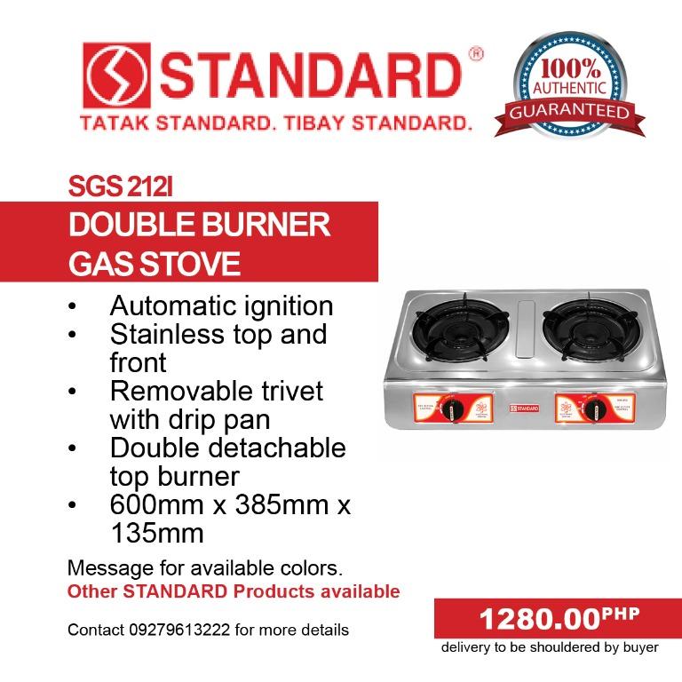 Standard Double Burner Gas Stove Sgs 212i Home Furniture Home Appliances Other Kitchen Appliances On Carousell
