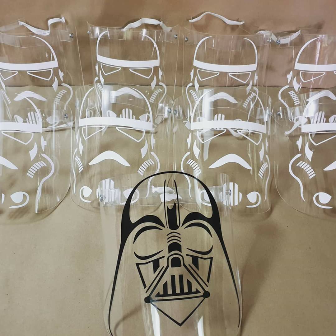 Star Wars Design Face Shield Hobbies Toys Stationary Craft Handmade Craft On Carousell