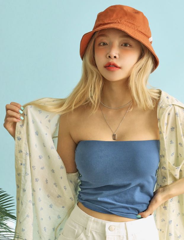 Stylenanda Solid Tone Basic Bucket Hat PURPLE, Women's Fashion, Watches