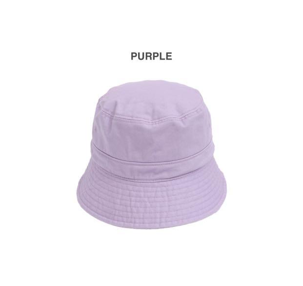 Stylenanda Solid Tone Basic Bucket Hat PURPLE, Women's Fashion, Watches