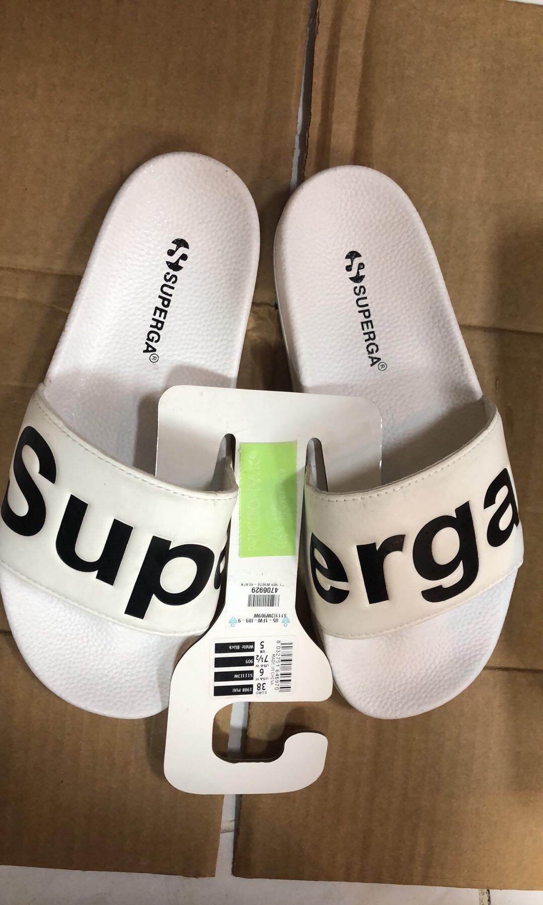 superga white slides
