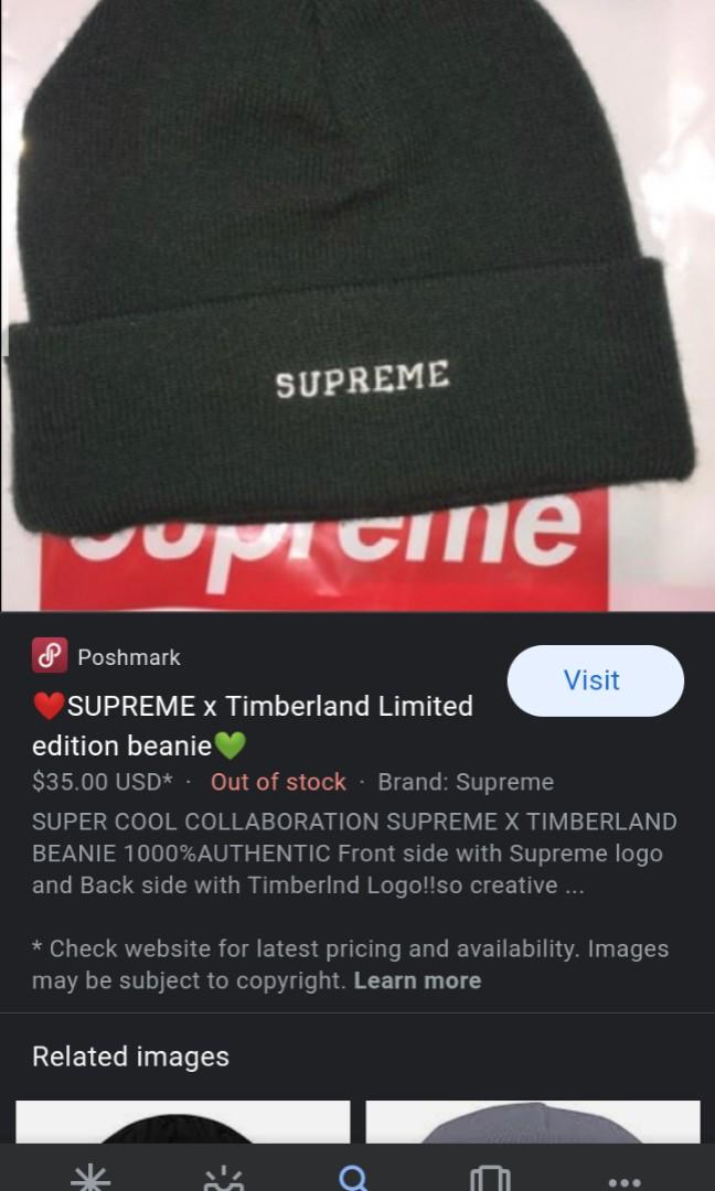 Supreme x timberland top beanie