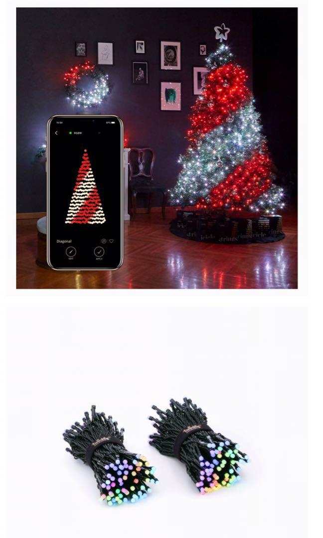 Twinkly Smart Decorations Custom Led String Lights Special Edition App Controlled Light Strings With 250 Rgb W Led Lights Iot Ready Customizable Lighting Create Or Download Light Displays Electronics Others On Carousell