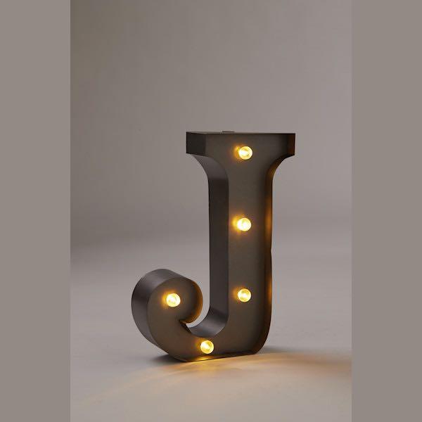 Typo Marquee Letter J Light Home Furniture Home Decor On Carousell