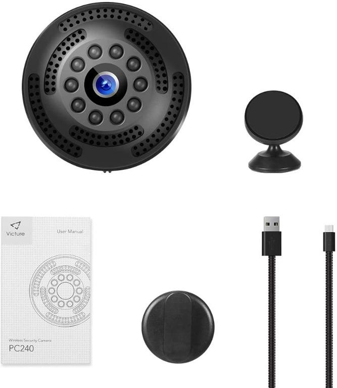 Victure 1080P FHD Mini Spy Camera Wireless Hidden Cam Rechargeable Portable Camera with Motion