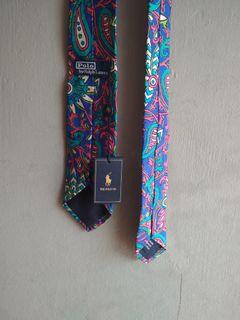 vintage polo ralph lauren paisley silk tie