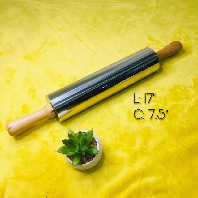 Wood Handle Stainless Steel Rolling Pin, Furniture & Home Living, Home